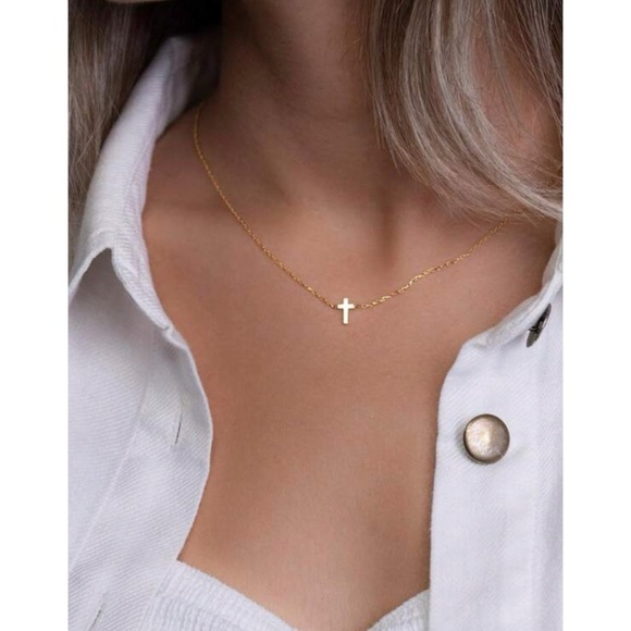 Anthropologie Cross Pendant Necklace - Picture 1 of 1